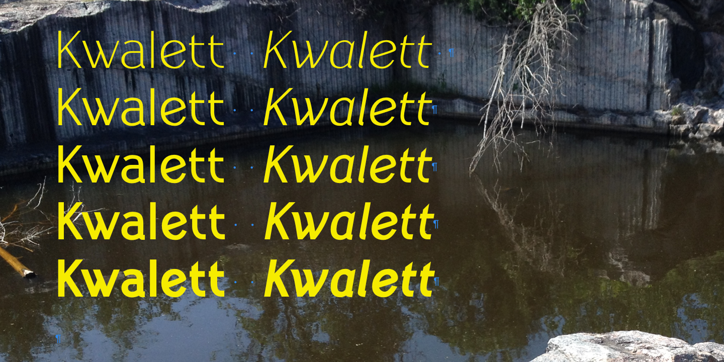 Kwalett SemiBold Italic Font preview